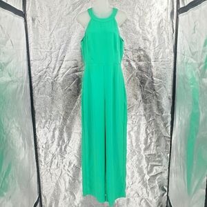 ◇ Lilly Pulitzer Perci Halter Wide Leg Jumpsuit Green Size 10